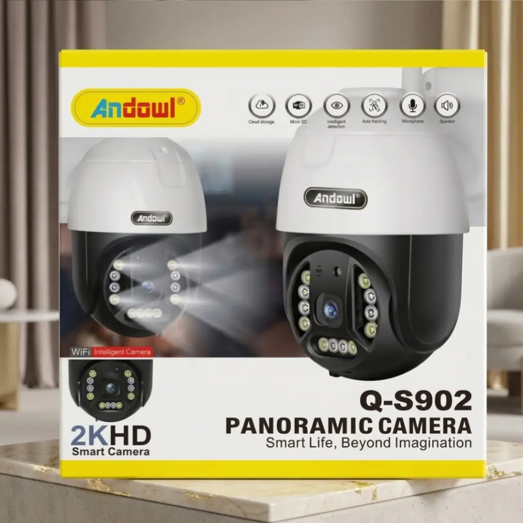 Smart auto-tracking and motion detection alert system on the Andowl Q-S902 PTZ Camera.