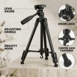 Portable lightweight tripod for content creators folded