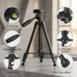 Smartphone mounted on steady camera tripod for TikTok and YouTube