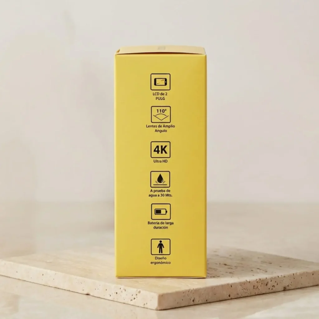 Close-up of the action camera showing the integrated WiFi connectivity logo.