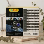 Rear view focusing on the bright 2.0-inch LCD display screen of the Andowl budget 4K sports camera.