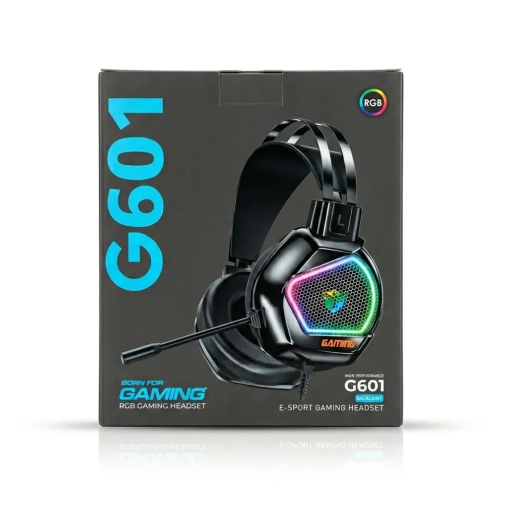 Adjustable high-sensitivity microphone attached to a black PC gaming headset.