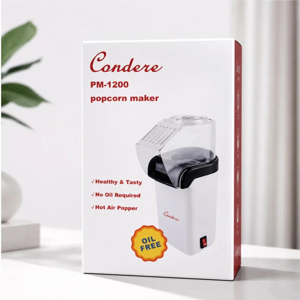 Condere PM-1200 oil free popcorn maker South Africa front view